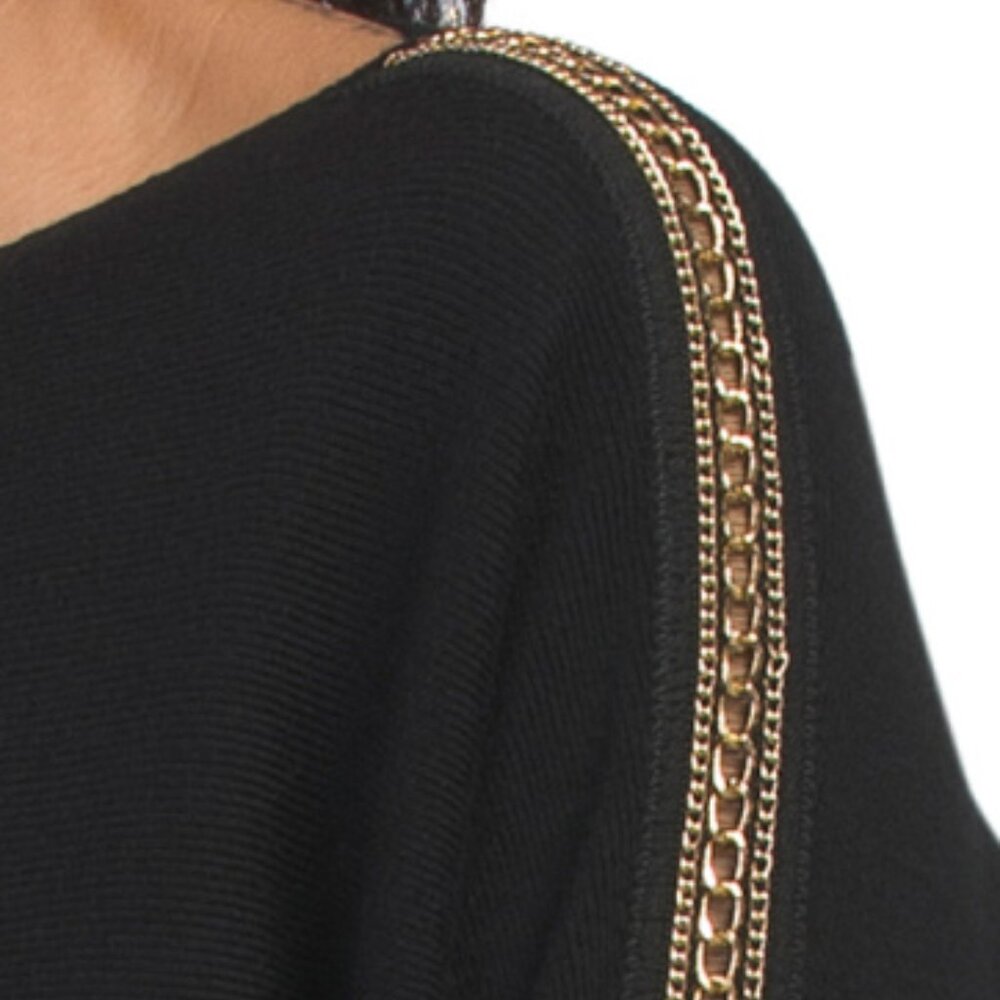 LIV Chain Detail Dolman Three-quarter Sleeve Pullover - Picture 3 of 3